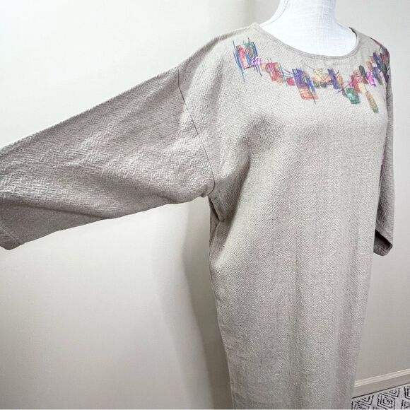 NWT Toofan Hand Painted Artsy Maxi Kaftan Dress Large - Picture 3 of 14